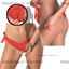 Tanga roja desmontable con abertura delante